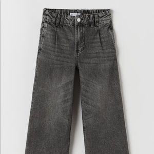 BRAND NEW Zara kids extreme wide leg black jeans